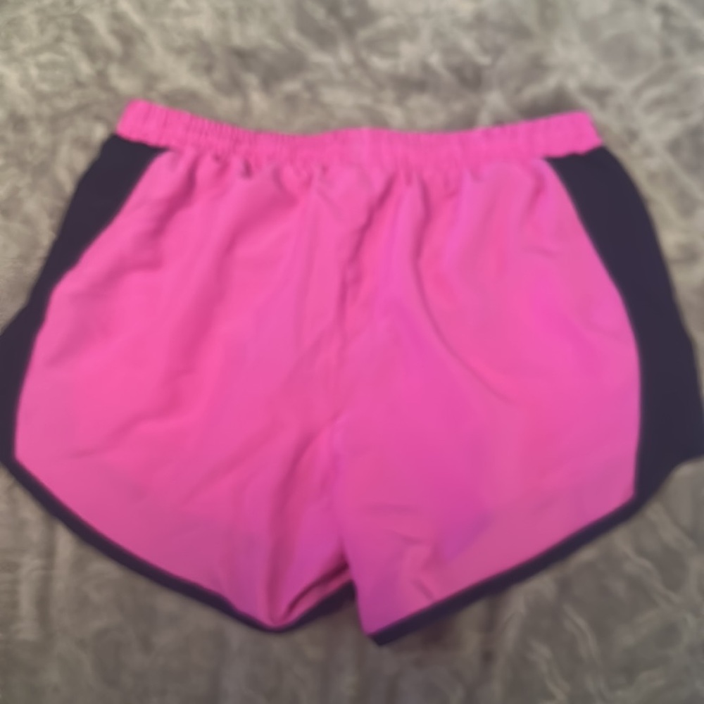 Under armour purple and navy heat gear workout shorts size small nwt - Picture 2 of 3